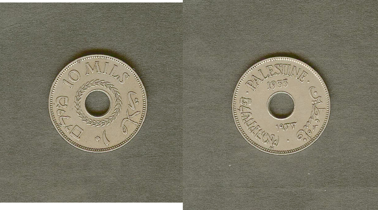 PALESTINE 10 Mils 1933 gVF